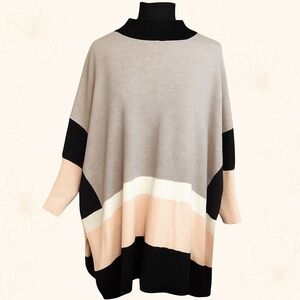 Papillon Colorblock Poncho Sweater | NWT | S/M